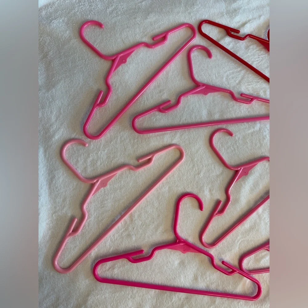 Lot of 10 Mixed Pink Plastic Children’s Hangers